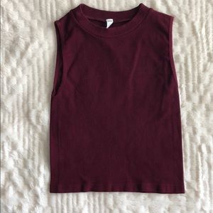 Maroon Crop Top
